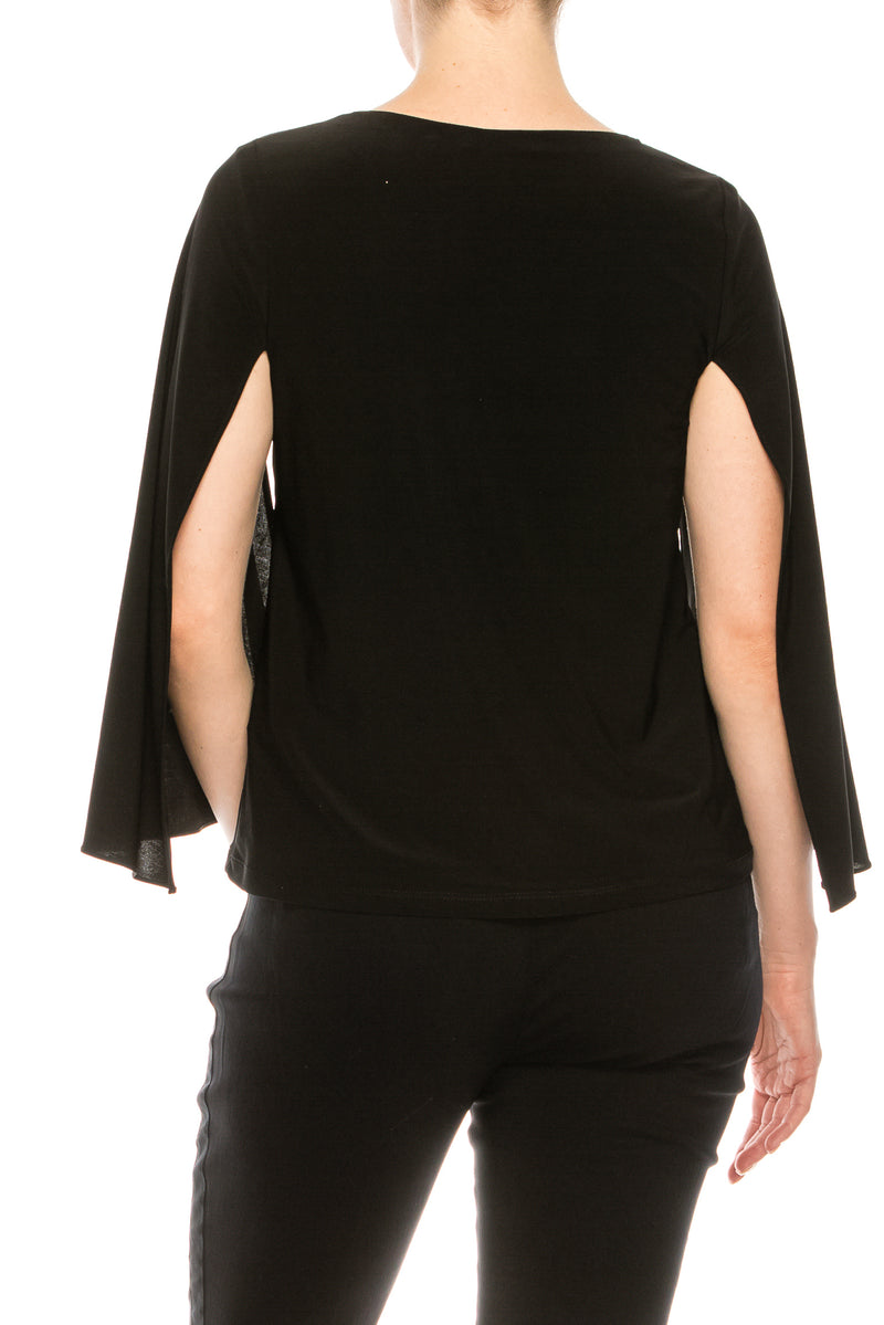 Alex Evenings Embellished 3/4 Split Sleeve Blouse (Additional Colors)