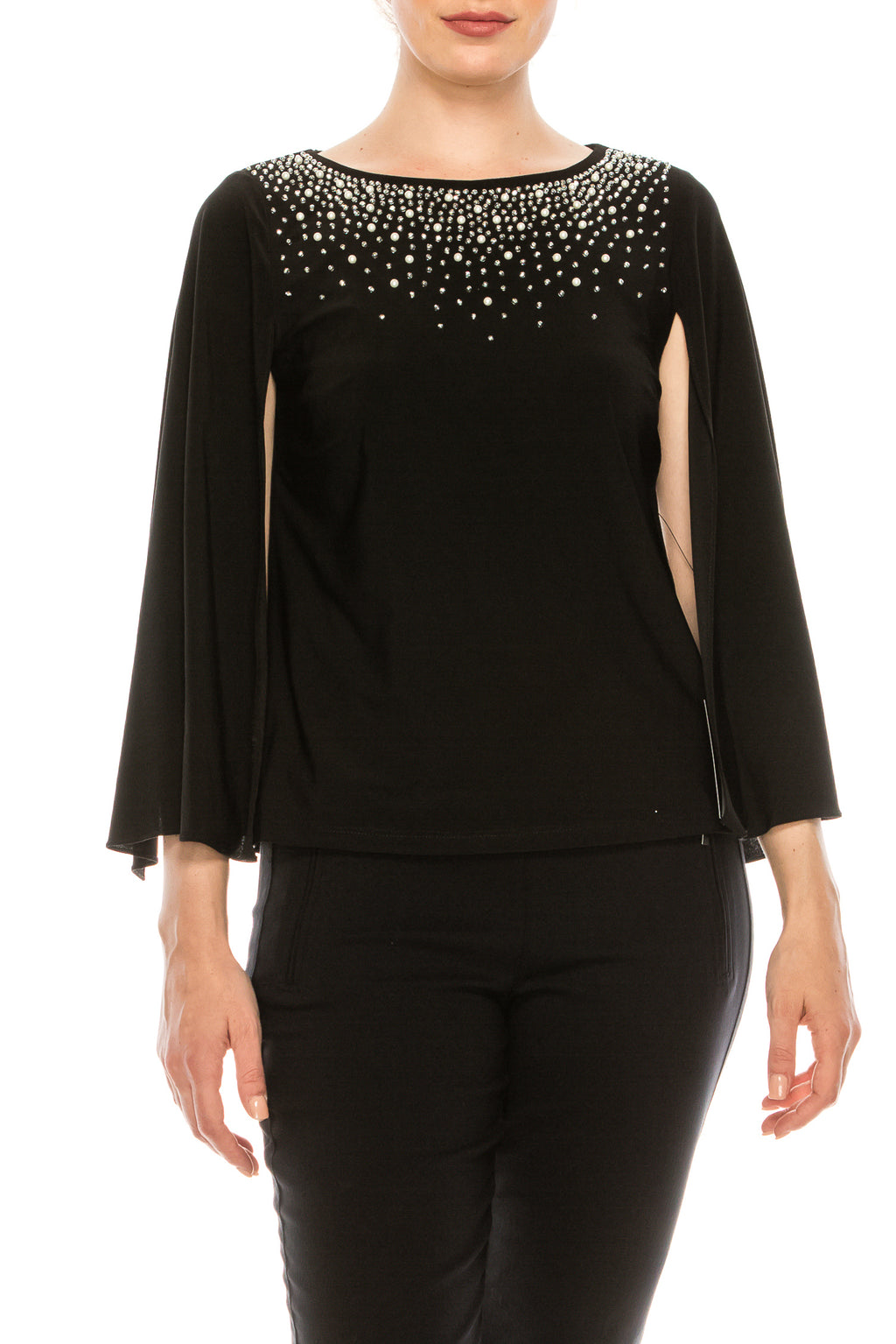 Alex Evenings Embellished 3/4 Split Sleeve Blouse (Additional Colors)