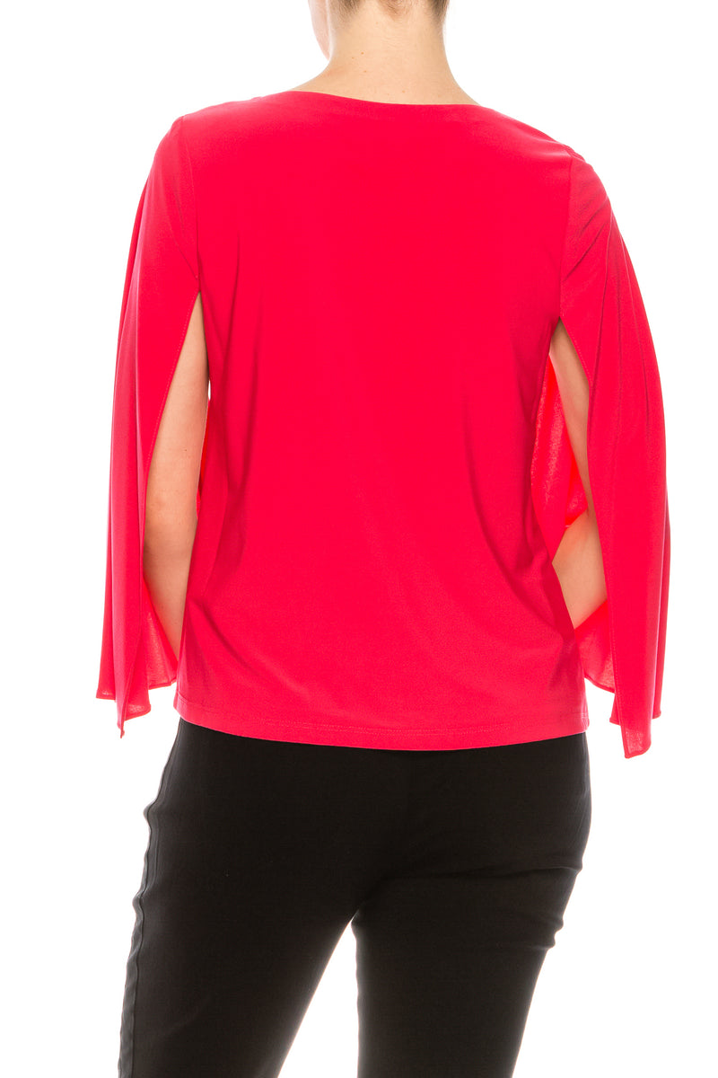 Alex Evenings Embellished 3/4 Split Sleeve Blouse (Additional Colors)