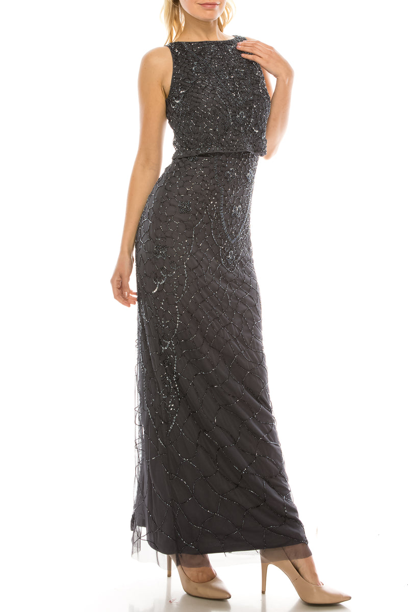 Aidan Mattox Beaded Evening Gown (Additional Colors)