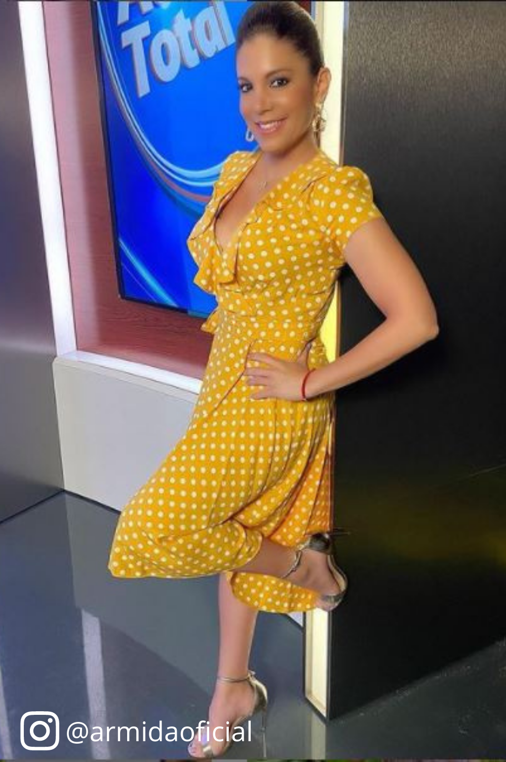 Gabby Skye Polka Dotted Faux Wrap Dress (Additional Colors)