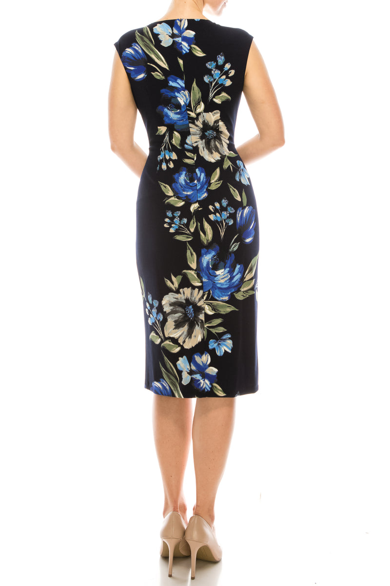 London Times Painted Floral Printed Sheath Dress (Additional Colors)