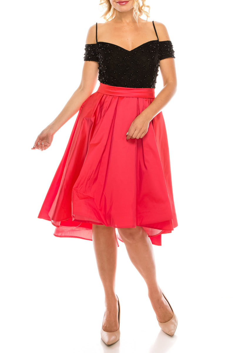 Odrella Teal Embellished Lace & Taffeta Party Dress (Additional Colors)