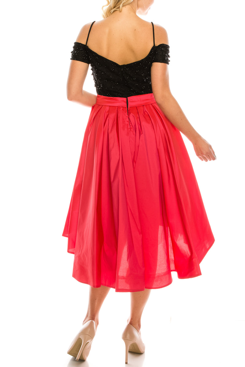 Odrella Teal Embellished Lace & Taffeta Party Dress (Additional Colors)