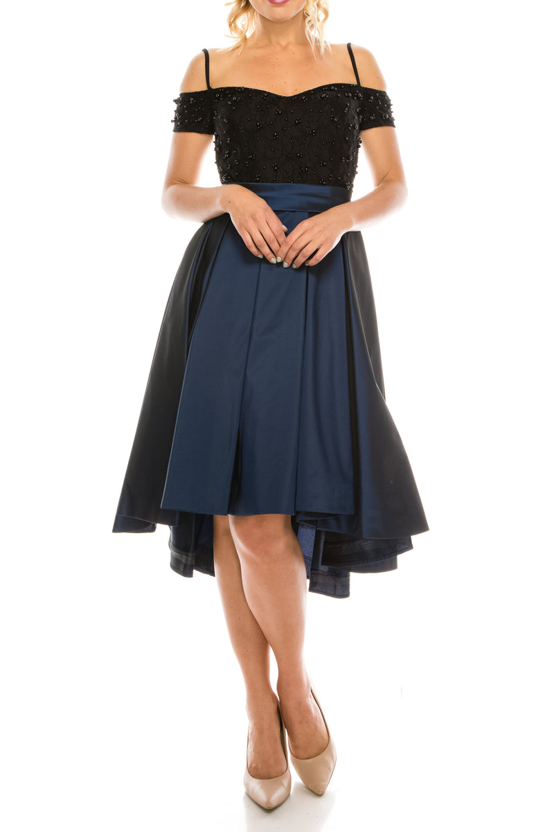 Odrella Teal Embellished Lace & Taffeta Party Dress (Additional Colors)
