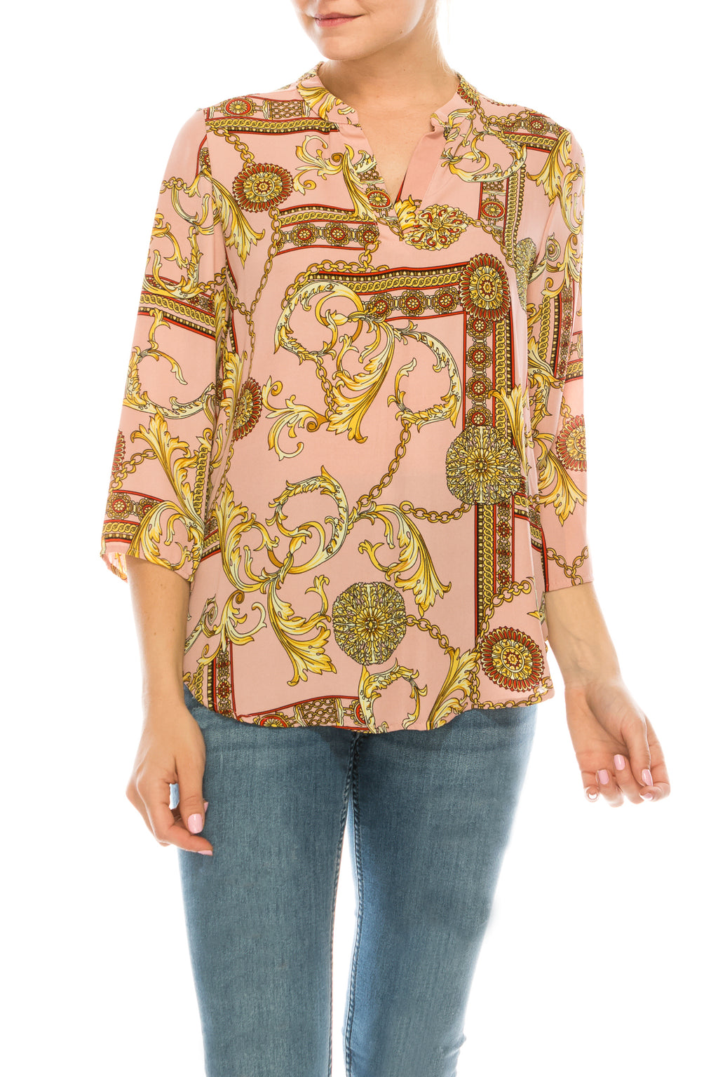 Profile Apparel Designer Inspired 3/4 Sleeve Relax Fit Top (Additional Colors)