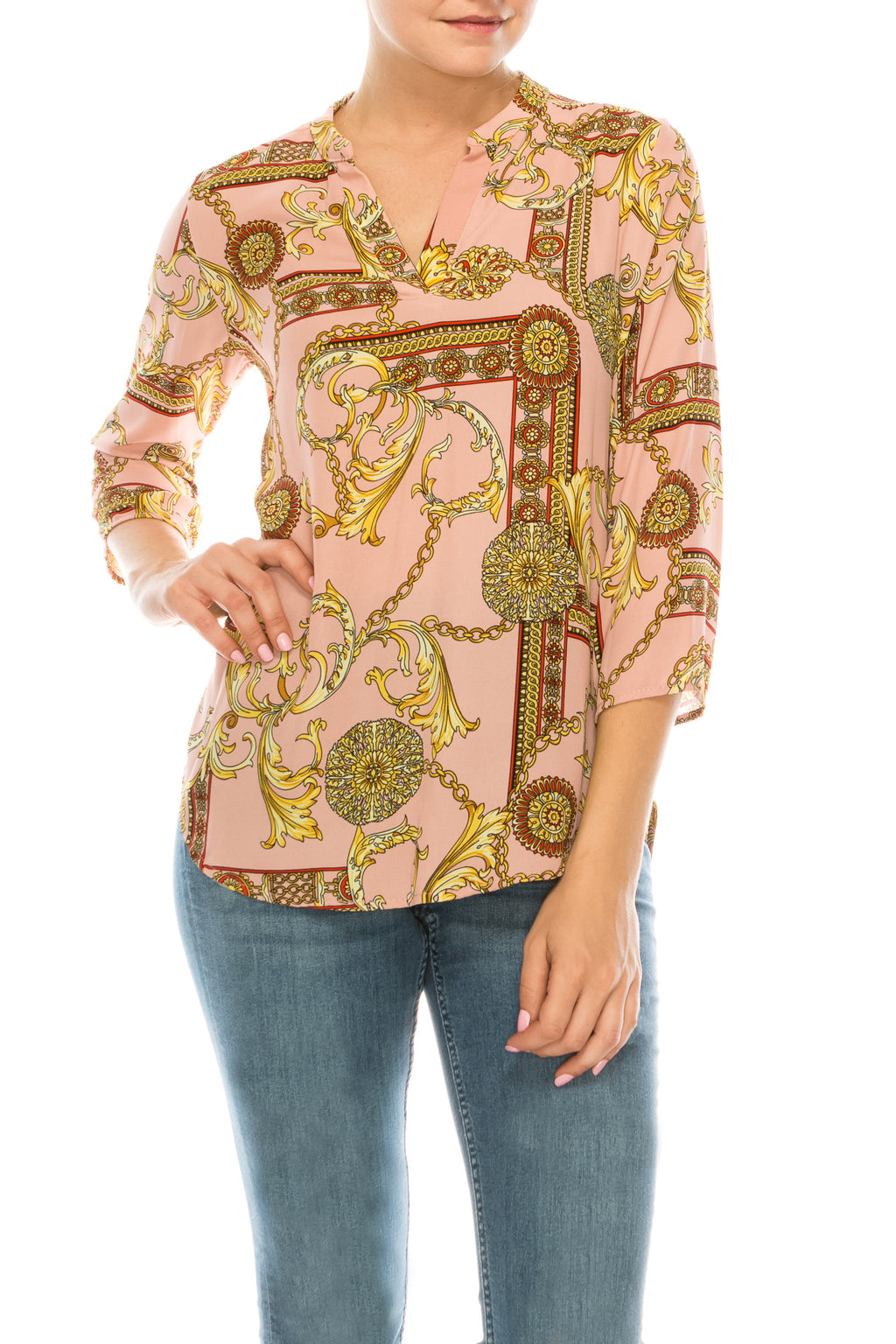 Profile Apparel Designer Inspired 3/4 Sleeve Relax Fit Top (Additional Colors)