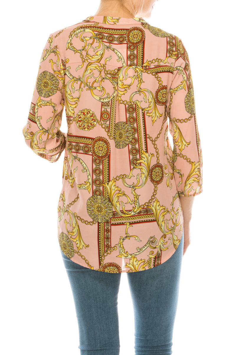 Profile Apparel Designer Inspired 3/4 Sleeve Relax Fit Top (Additional Colors)
