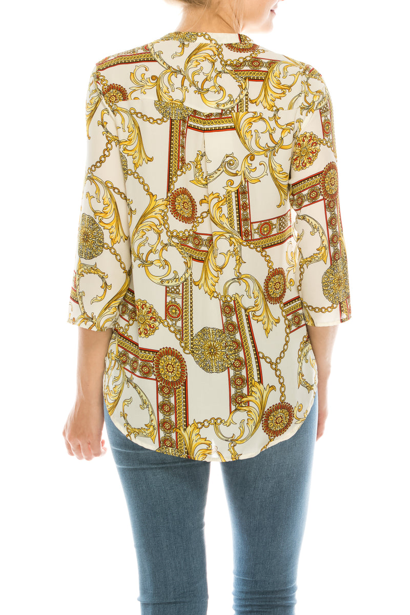Profile Apparel Designer Inspired 3/4 Sleeve Relax Fit Top (Additional Colors)