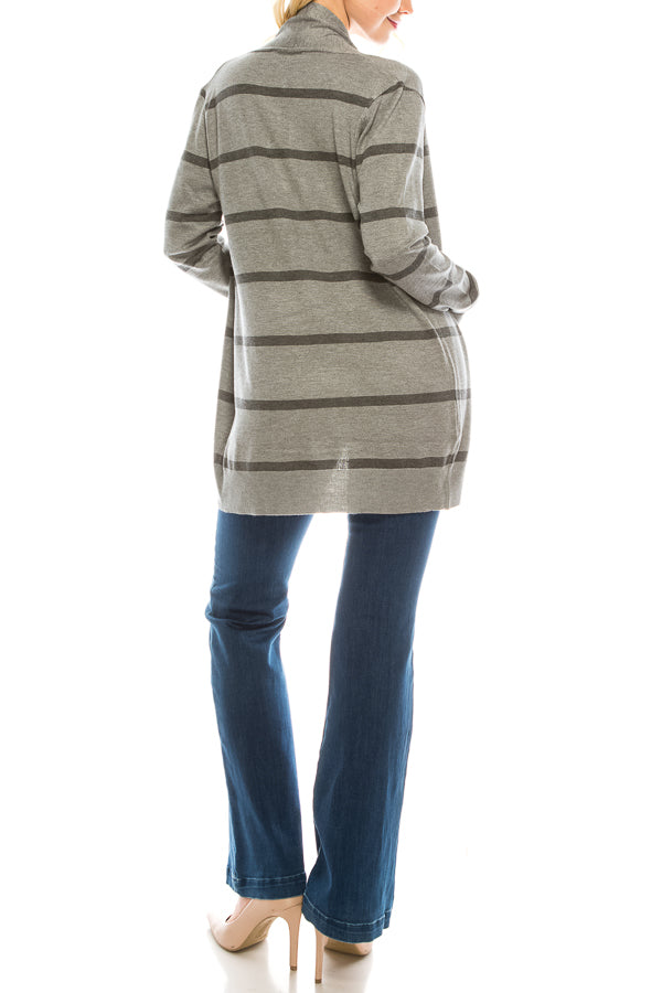Vila Milano Striped Open Cardigan (Additional Colors)