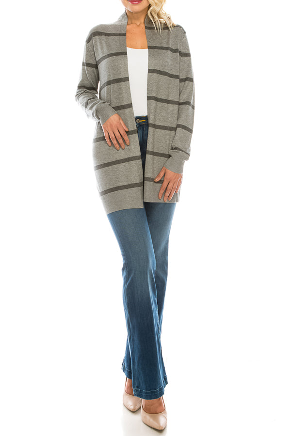 Vila Milano Striped Open Cardigan (Additional Colors)