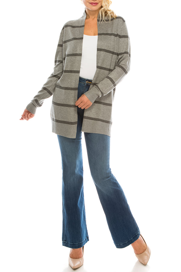 Vila Milano Striped Open Cardigan (Additional Colors)