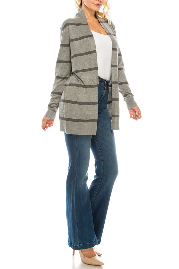 Vila Milano Striped Open Cardigan (Additional Colors)