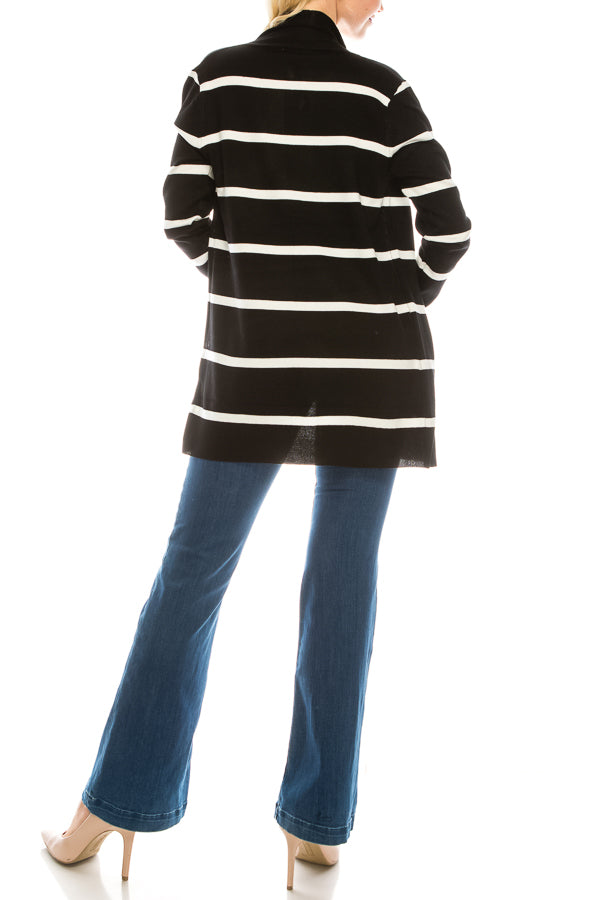 Vila Milano Striped Open Cardigan (Additional Colors)