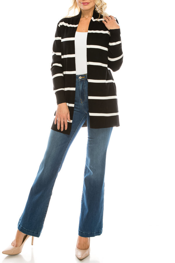 Vila Milano Striped Open Cardigan (Additional Colors)
