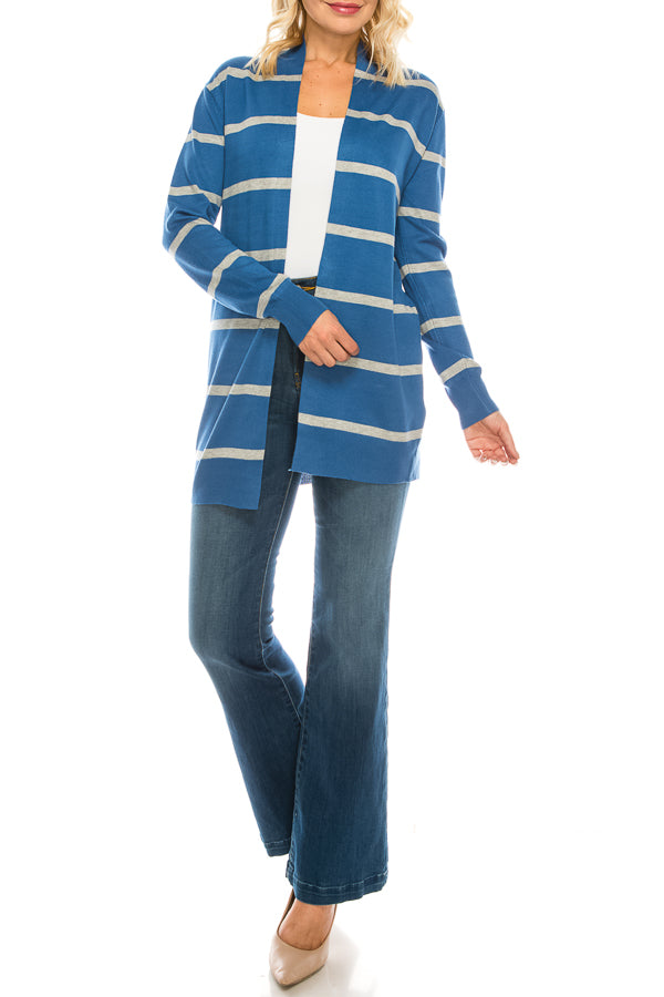 Vila Milano Striped Open Cardigan (Additional Colors)