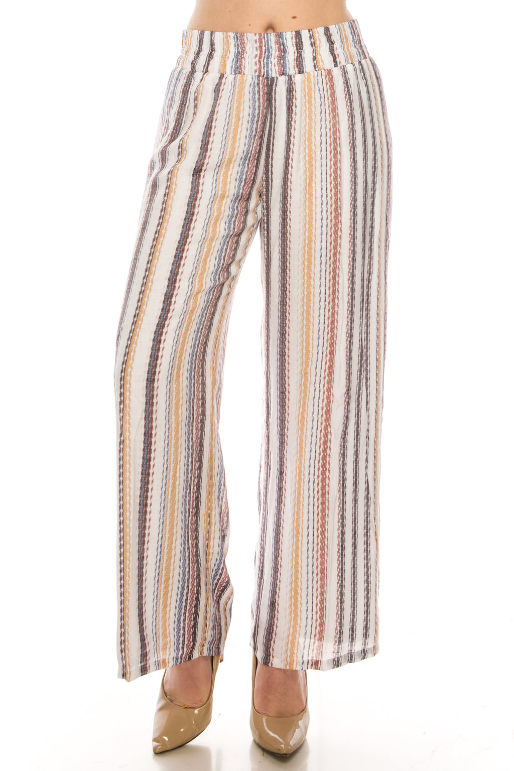 Zac & Rachel Striped Linen Palazzo Pants