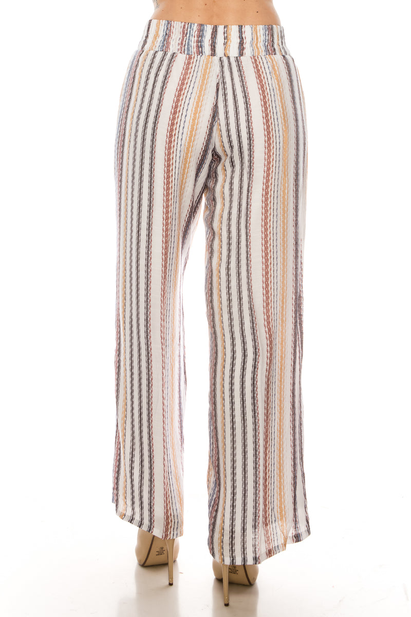 Zac & Rachel Striped Linen Palazzo Pants