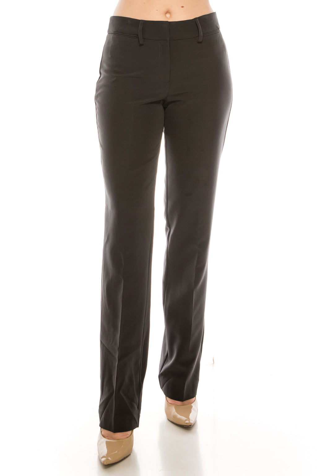 Zac & Rachel Grey Straight Leg Zip Up Pants