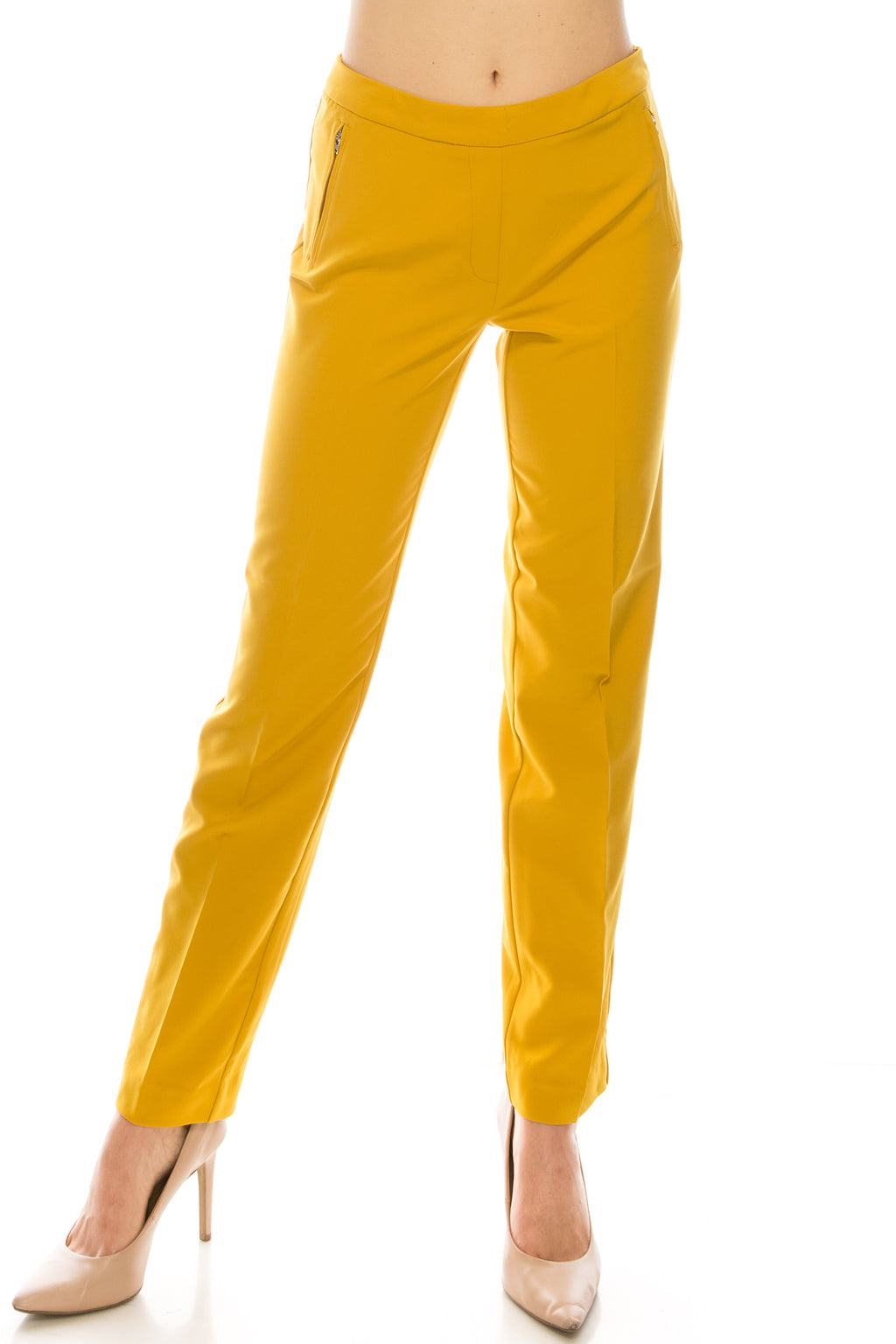 Zac & Rachel Twill Slim Pants with Faux Zipper Pockets (Additional Colors)