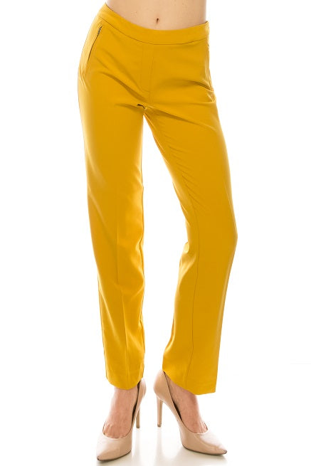 Zac & Rachel Twill Slim Pants with Faux Zipper Pockets (Additional Colors)