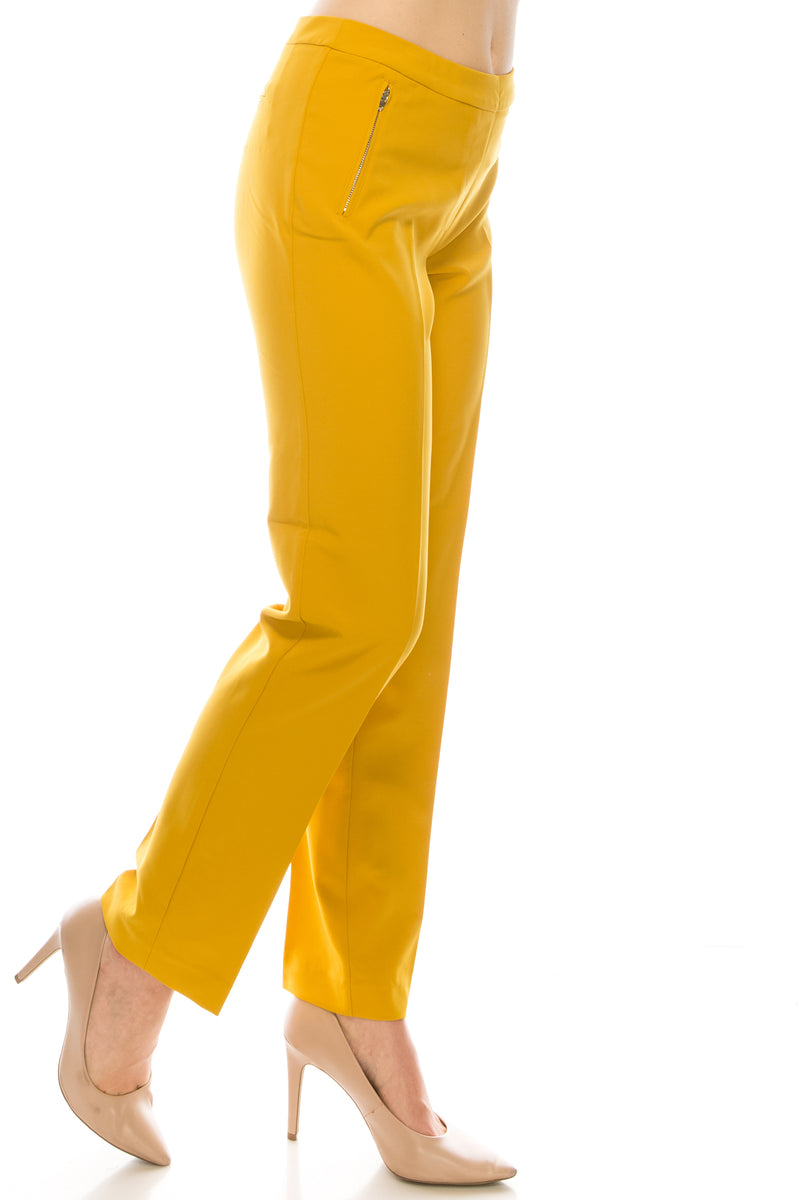 Zac & Rachel Twill Slim Pants with Faux Zipper Pockets (Additional Colors)